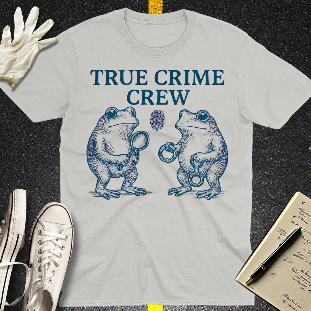 True Crime Crew T-Shirt - Ice Grey