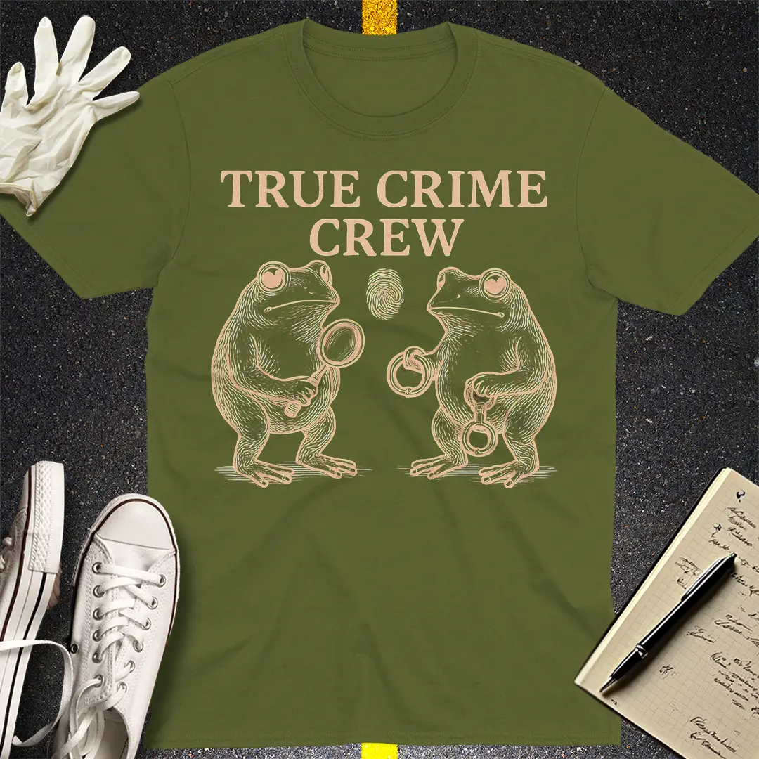 True Crime Crew T-Shirt - Military Green