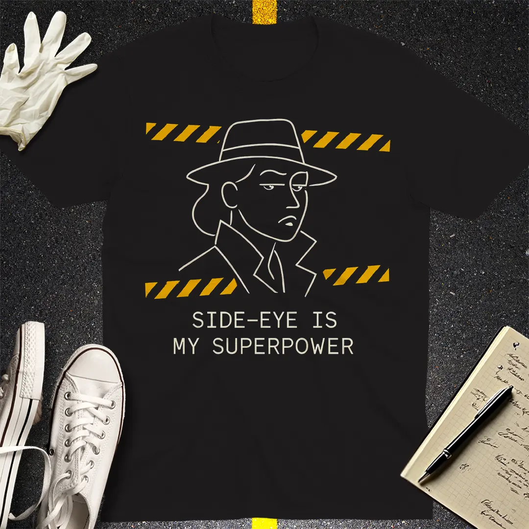 Side-Eye Superpower T-Shirt - Black