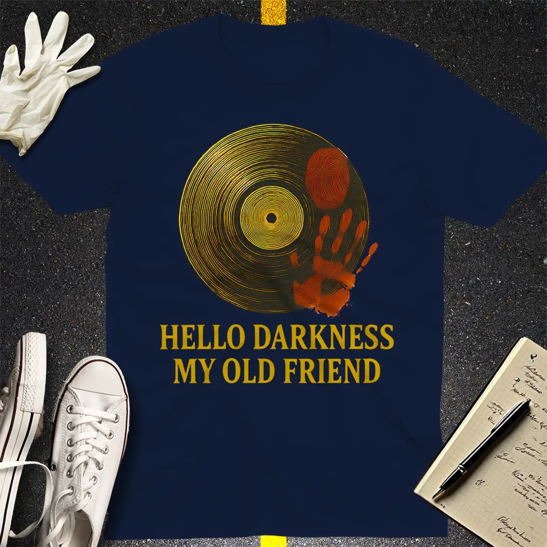 Hello Darkness Retro T-Shirt - Navy