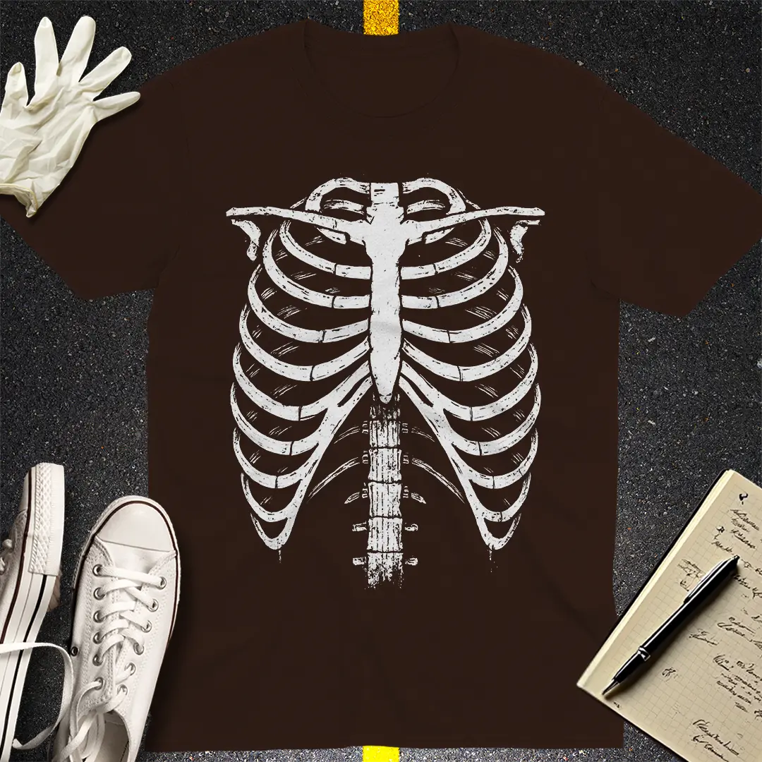 Ribcage Anatomy T-Shirt - Dark Chocolate