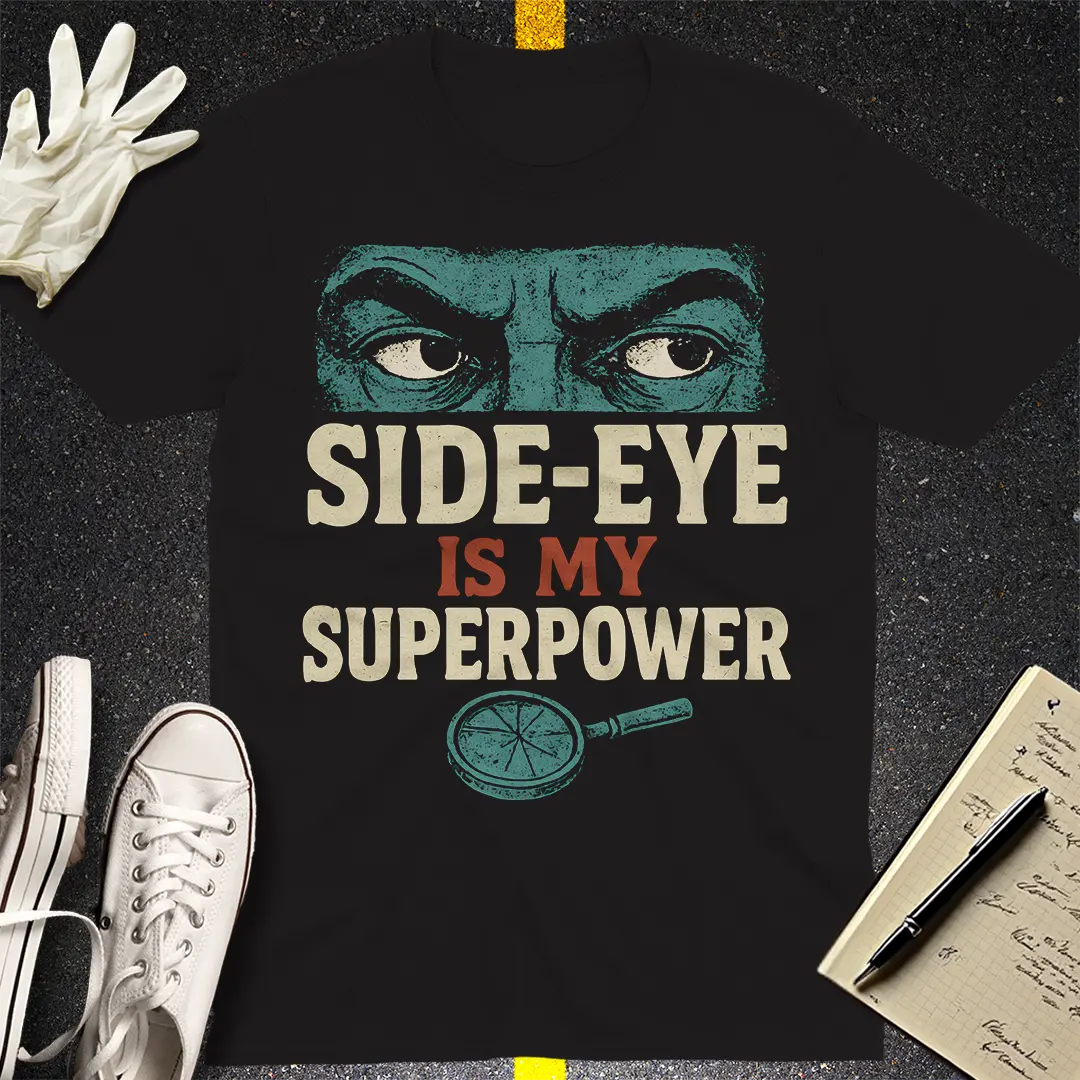 Side-Eye Superpower T-Shirt - Black