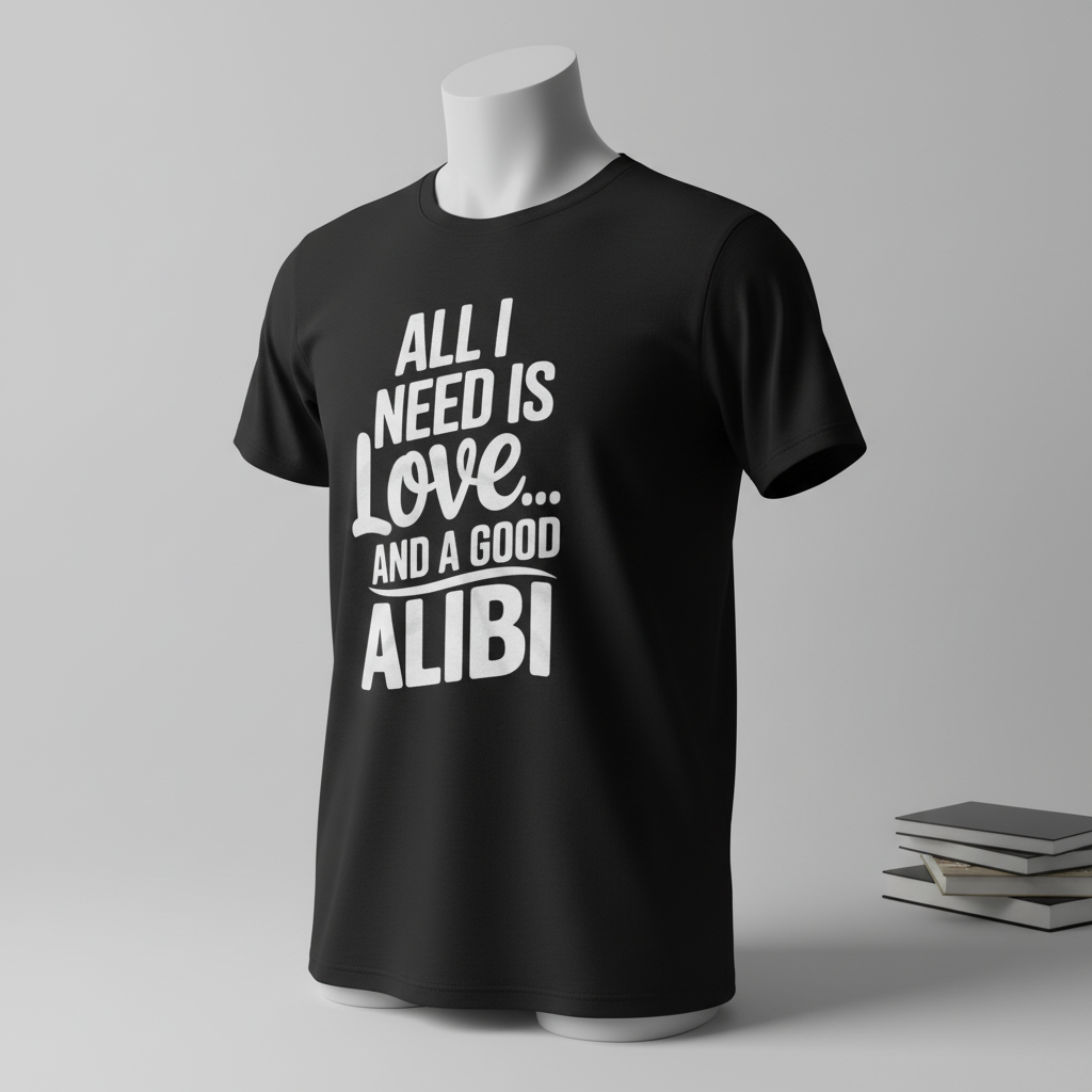 Love and a Good Alibi T-Shirt_space