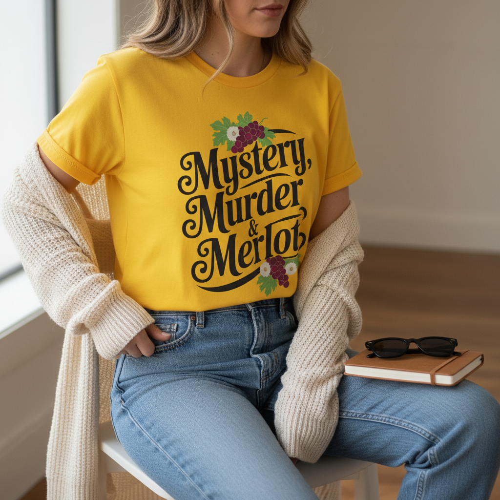 Mystery, Murder & Merlot T-Shirt_pairing