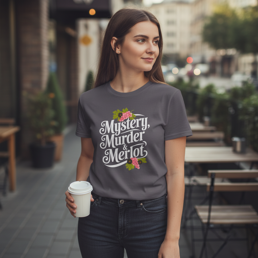 Mystery, Murder & Merlot T-Shirt_lifestyle
