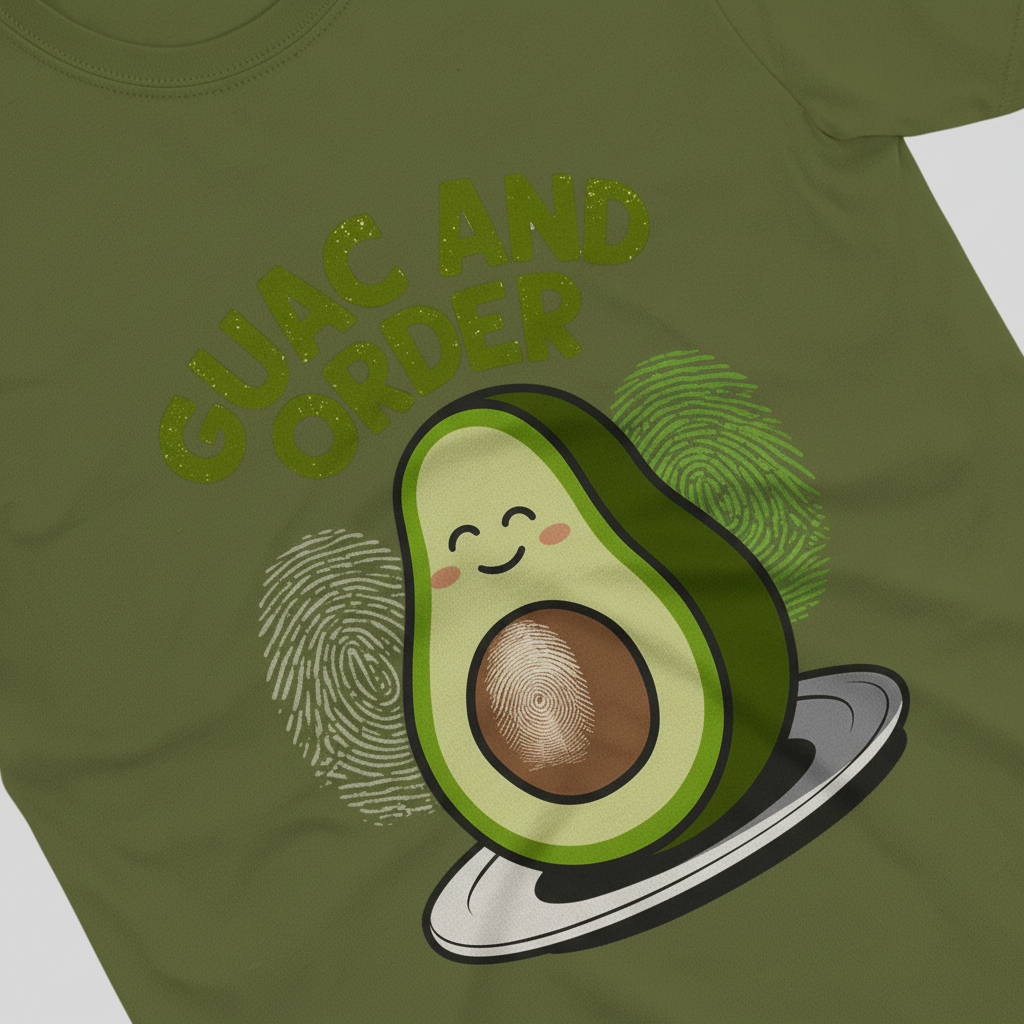 Guac and Order T-Shirt_closeup