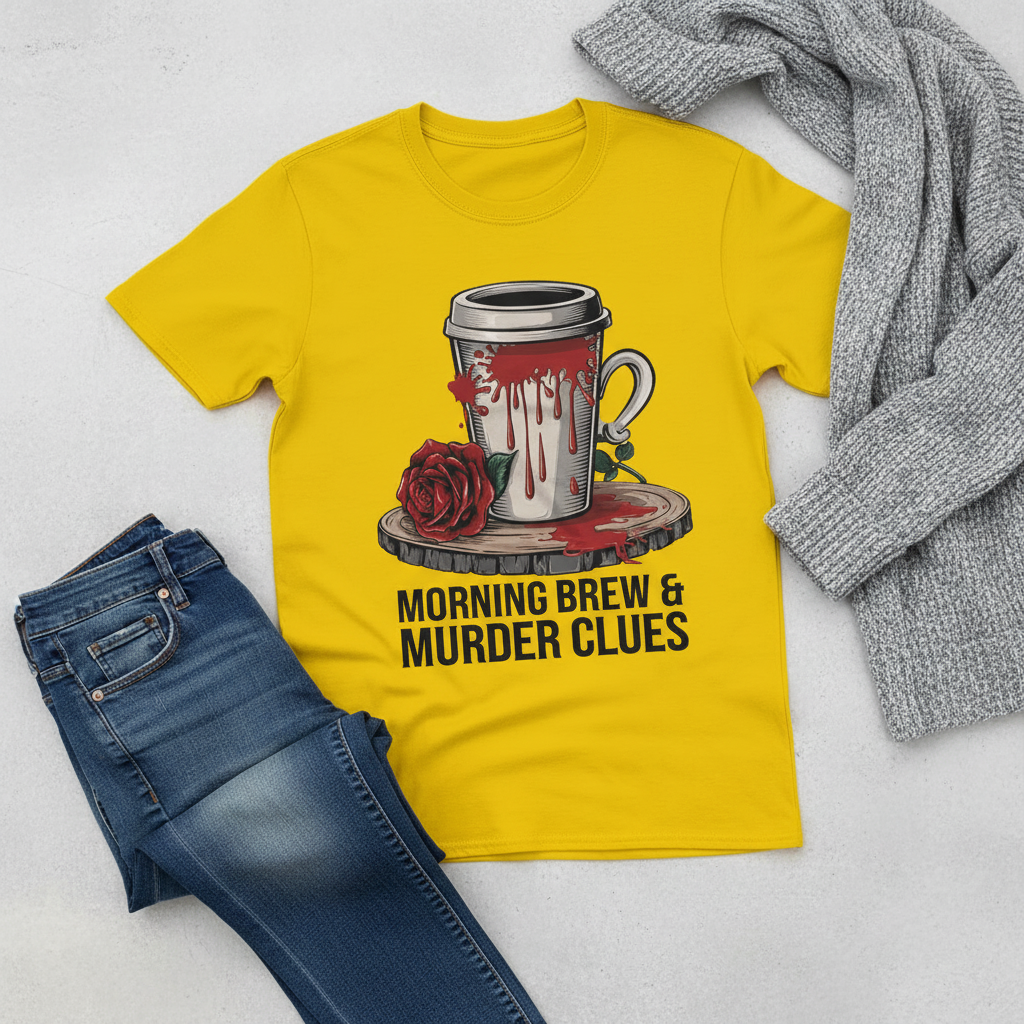 Morning Brew & Murder Clues T-Shirt_pairing