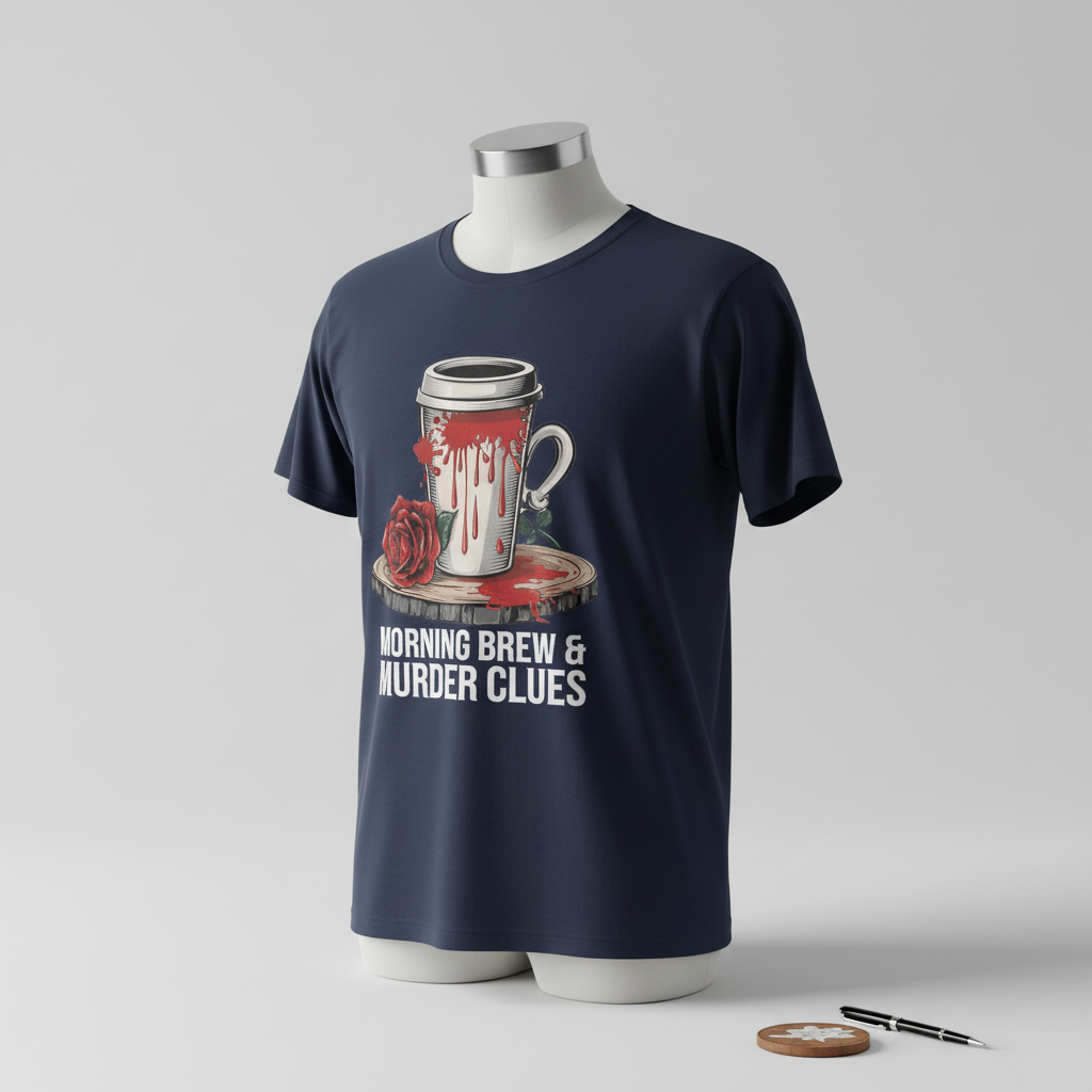 Morning Brew & Murder Clues T-Shirt_space