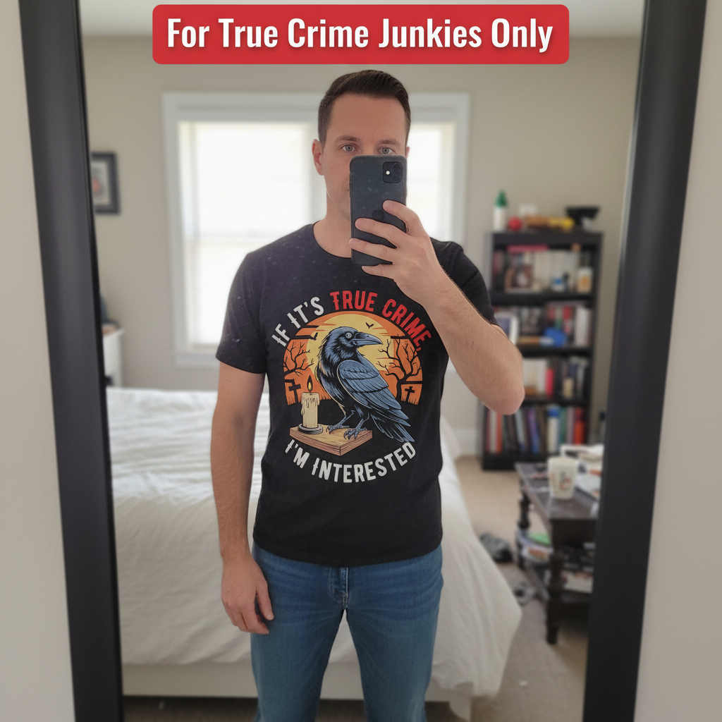 True Crime Raven T-Shirt_mirror_selfie
