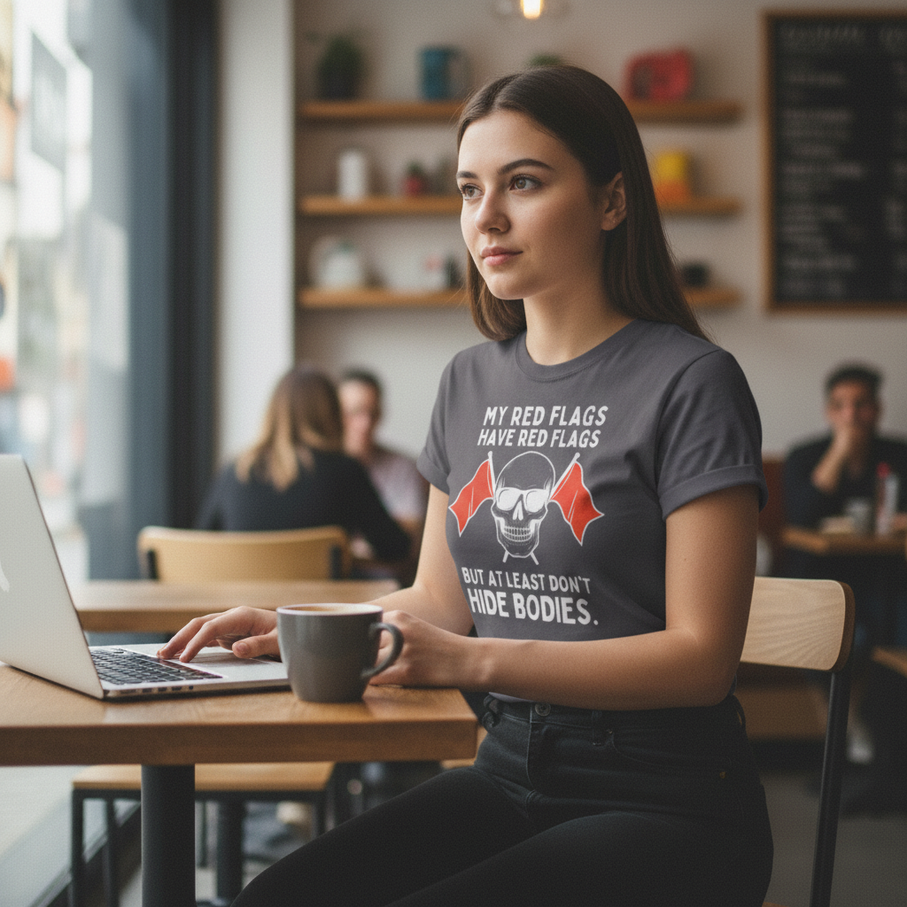 Red Flags Skull T-Shirt_use