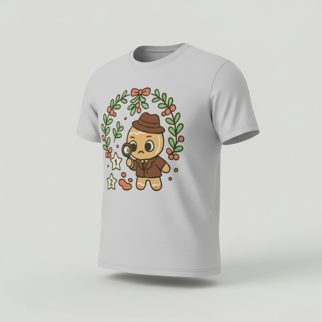 Gingerbread Detective T-Shirt_space