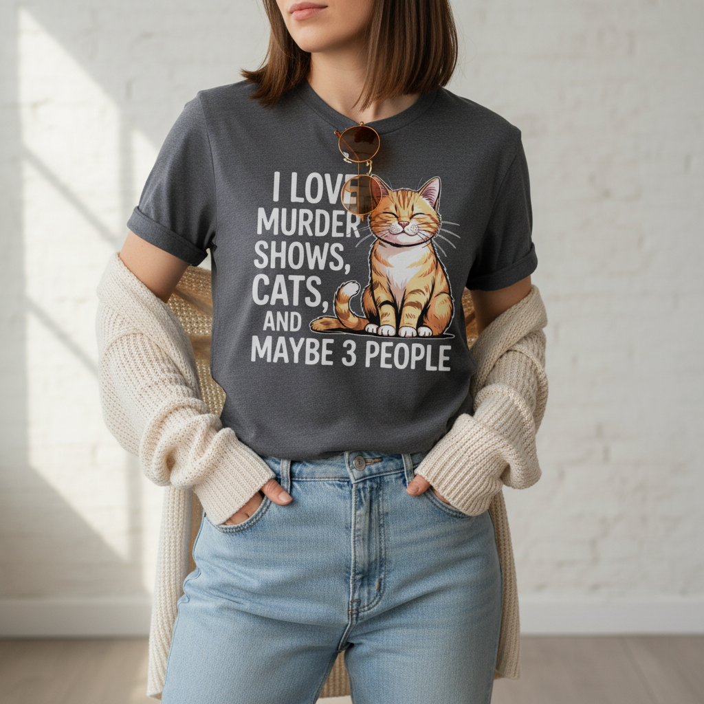 Murder Shows & Cats T-Shirt_pairing