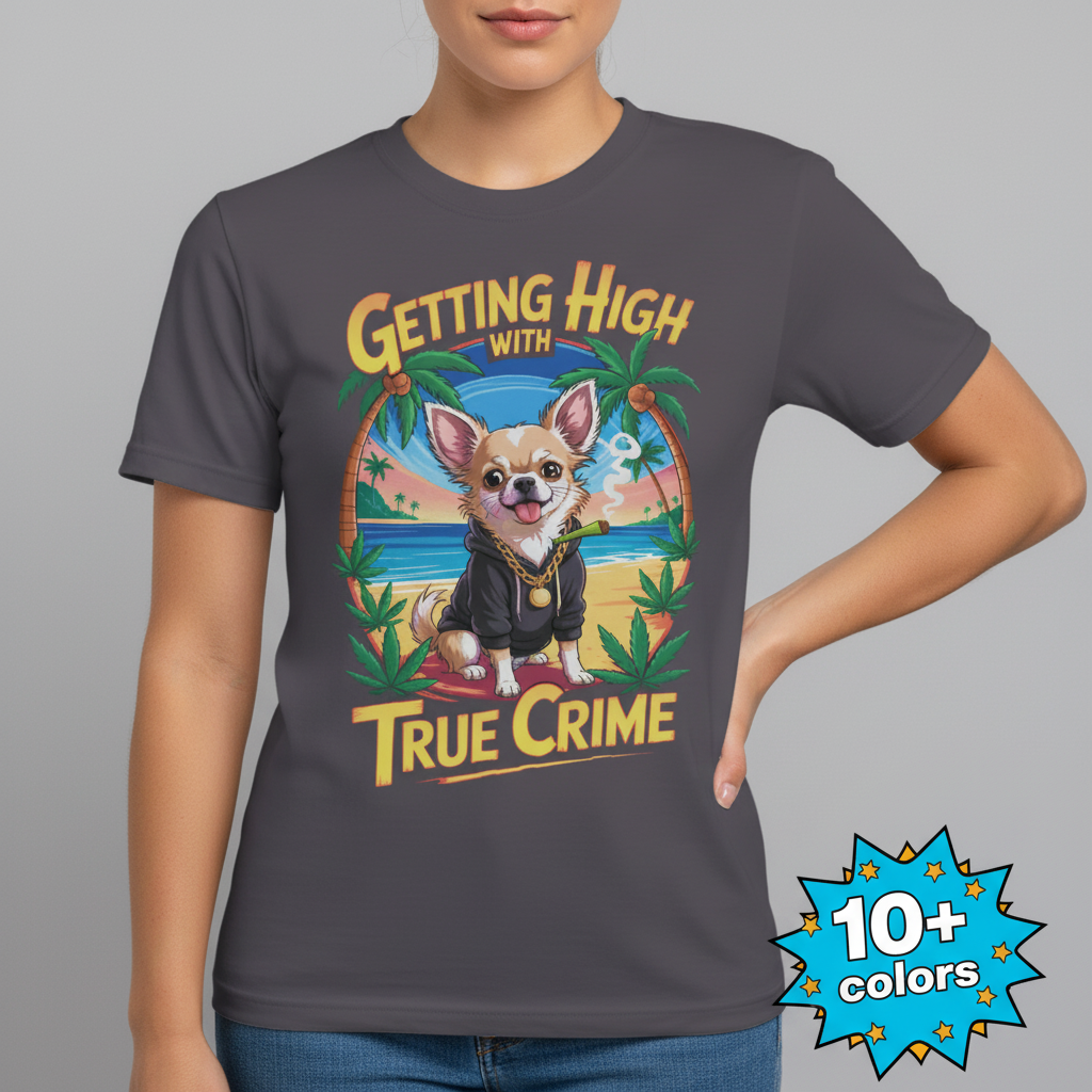 Getting High with True Crime T-Shirt_badge