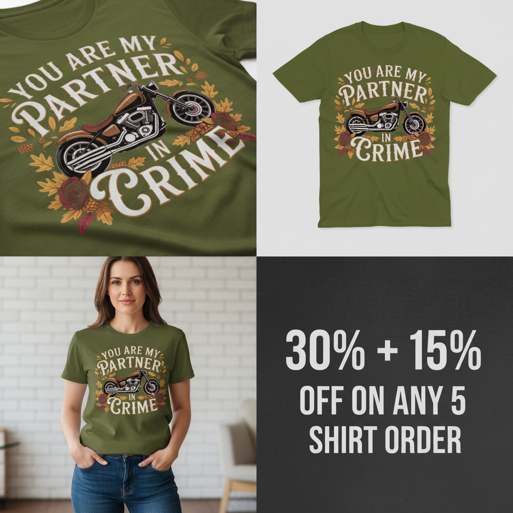 Partner in Crime Motorcycle T-Shirt_4_panel
