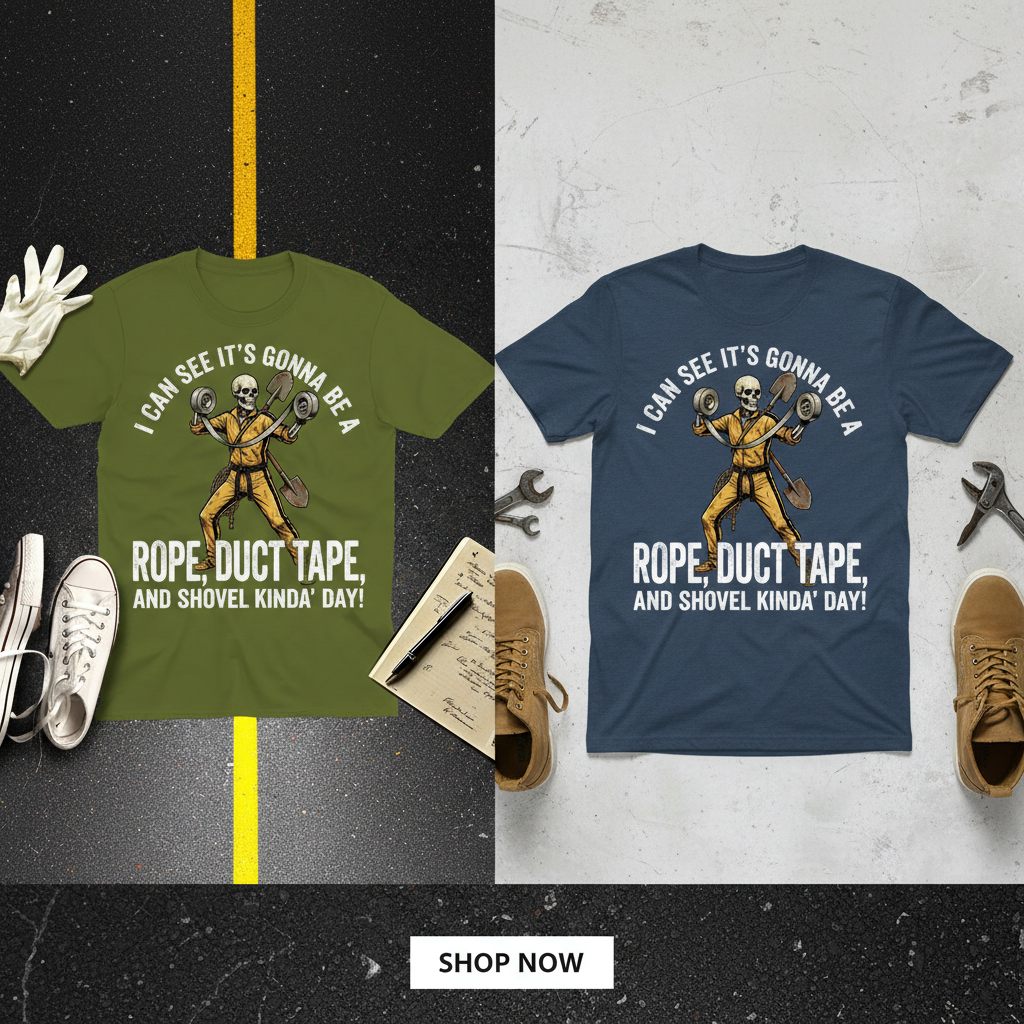 Rope, Duct Tape & Shovel T-Shirt_extreme_za