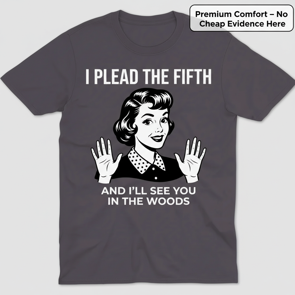 Plead the Fifth Retro T-Shirt_clean