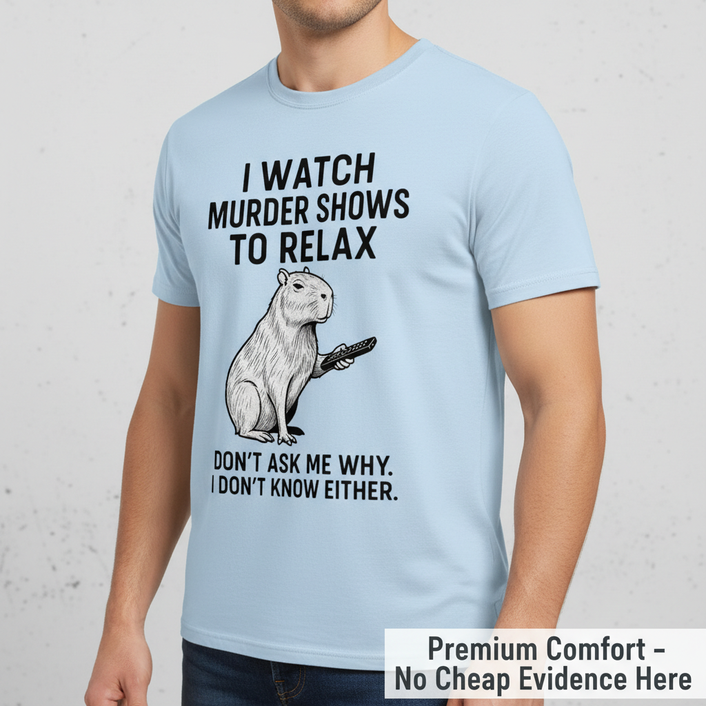 Murder Shows & Chill Capybara T-Shirt__space