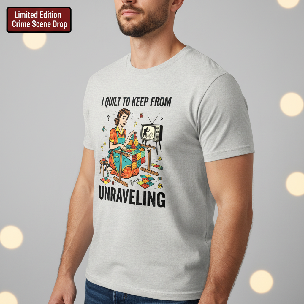 I Quilt to Keep From Unraveling T-Shirt__space