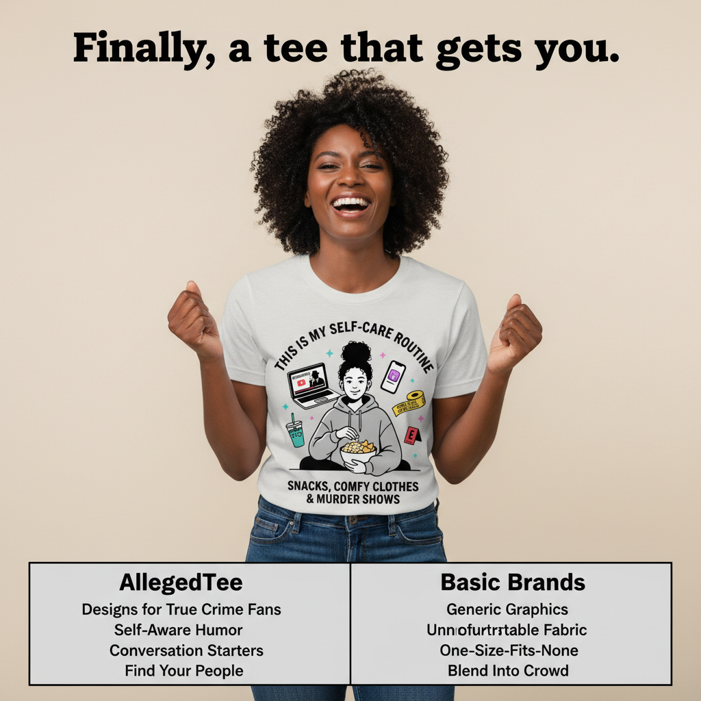 Self-Care & Murder Shows T-Shirt_product_table