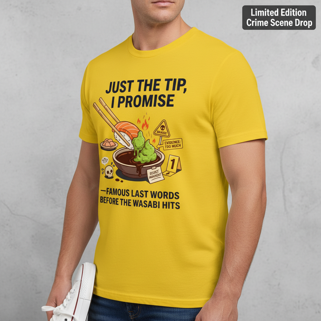 Just the Tip Wasabi Warning T-Shirt__space