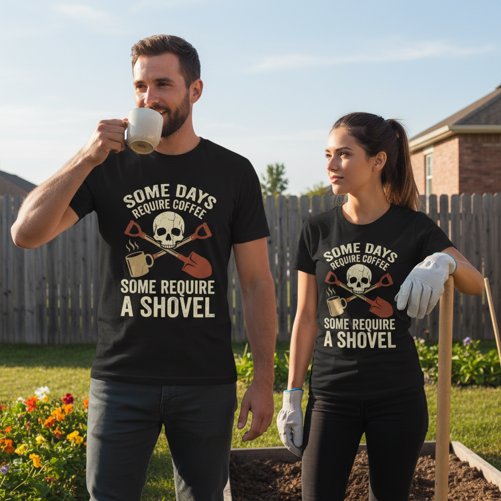Some Days Require a Shovel T-Shirt_dual_lifestyle