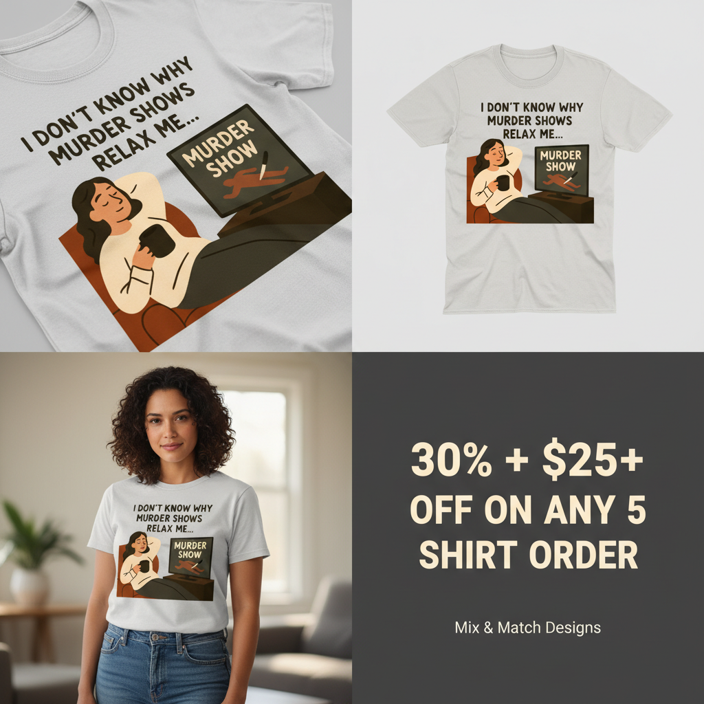 Murder Shows Relax Me T-Shirt_4_panel