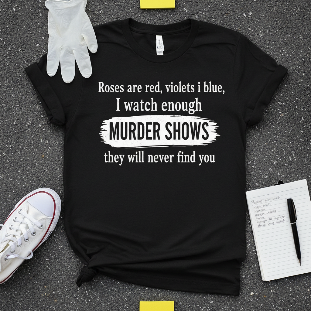 Murder Shows Poetry T-Shirt_dual_lifestyle