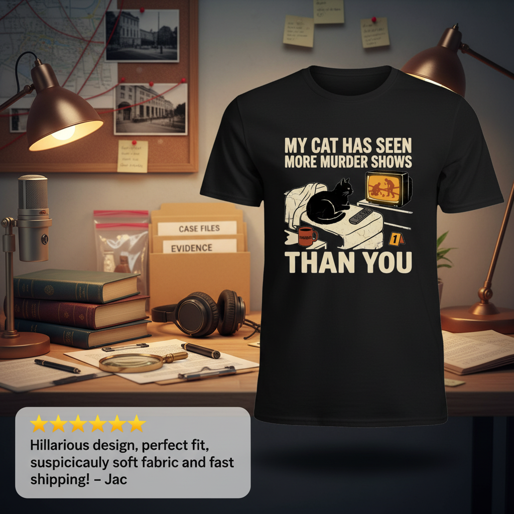 Murder-Show-Loving Cat T-Shirt_review_5star