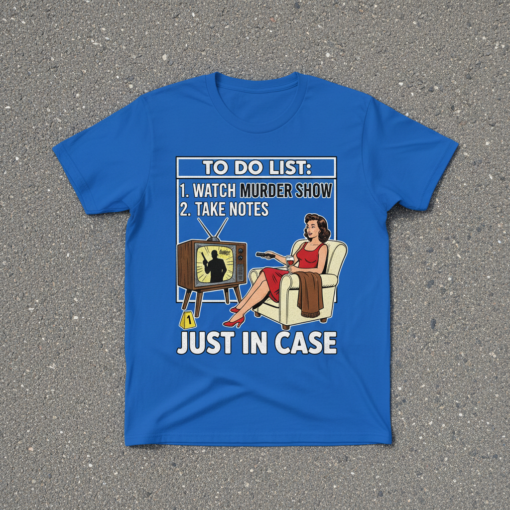 Just In Case Murder Show To-Do List T-Shirt_3_model