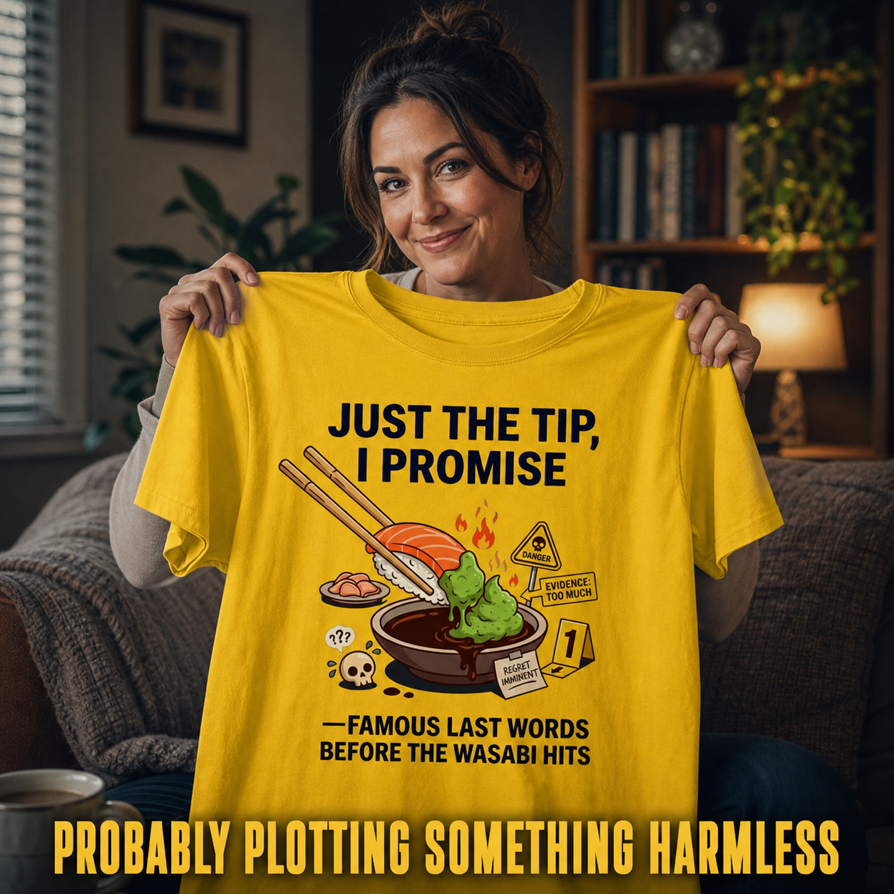 Just the Tip Wasabi Warning T-Shirt_ugc_holdup