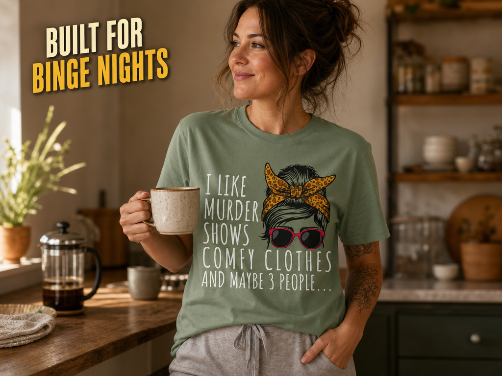 Murder Shows & Chill - T-Shirt_ls_indoor