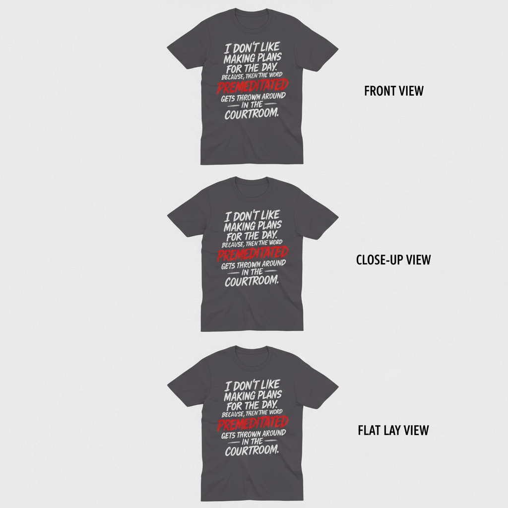 Premeditated Courtroom Humor T-Shirt_3_model
