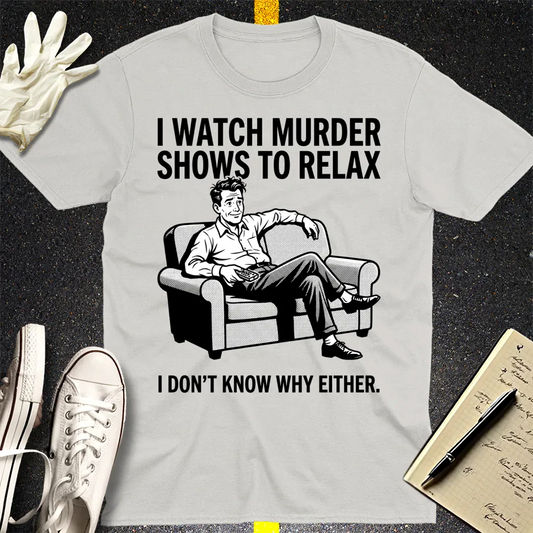 Murder Show Relaxation T-Shirt - Ice Grey