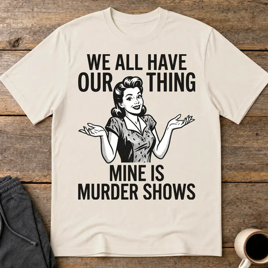 Murder Show Addict T-Shirt - Ice Grey