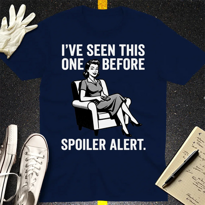 Spoiler Alert Retro T-Shirt - Navy