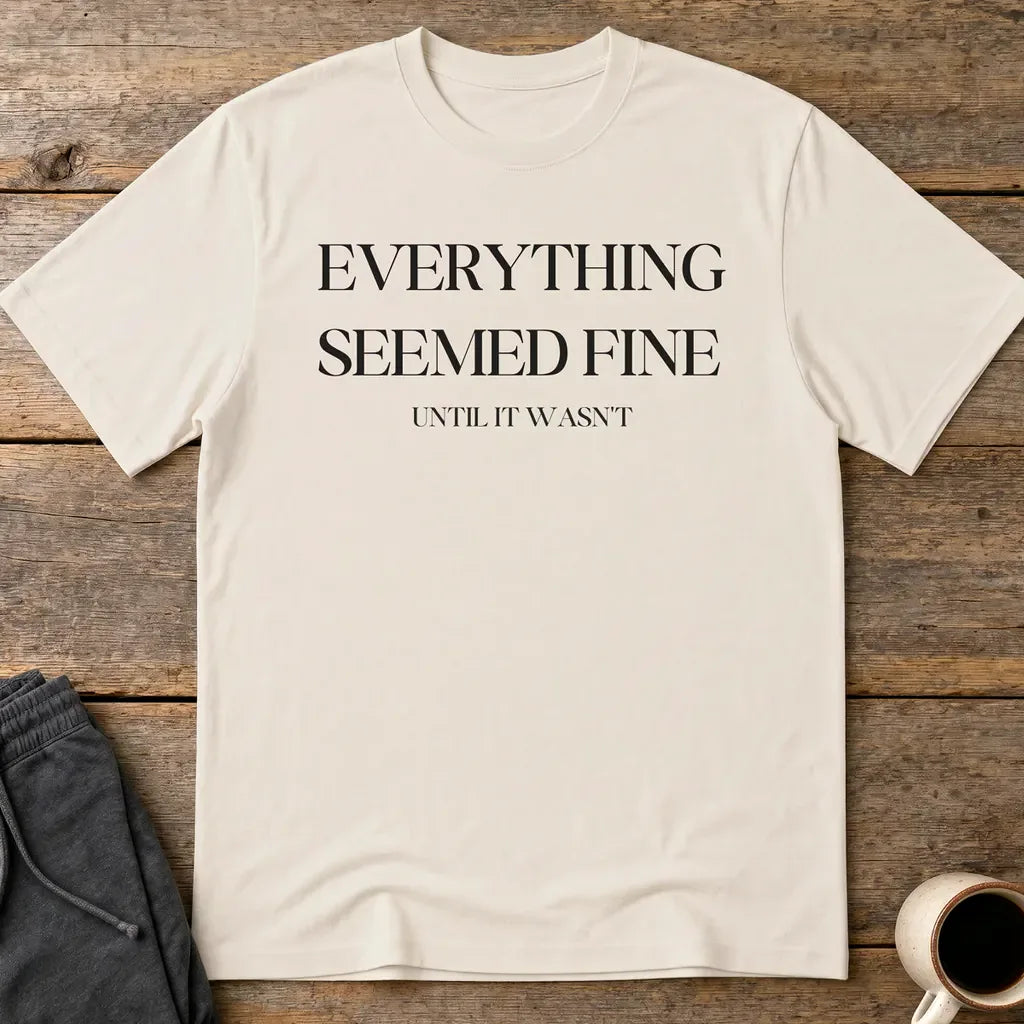 Everything Seemed Fine T-Shirt - Ice Grey
