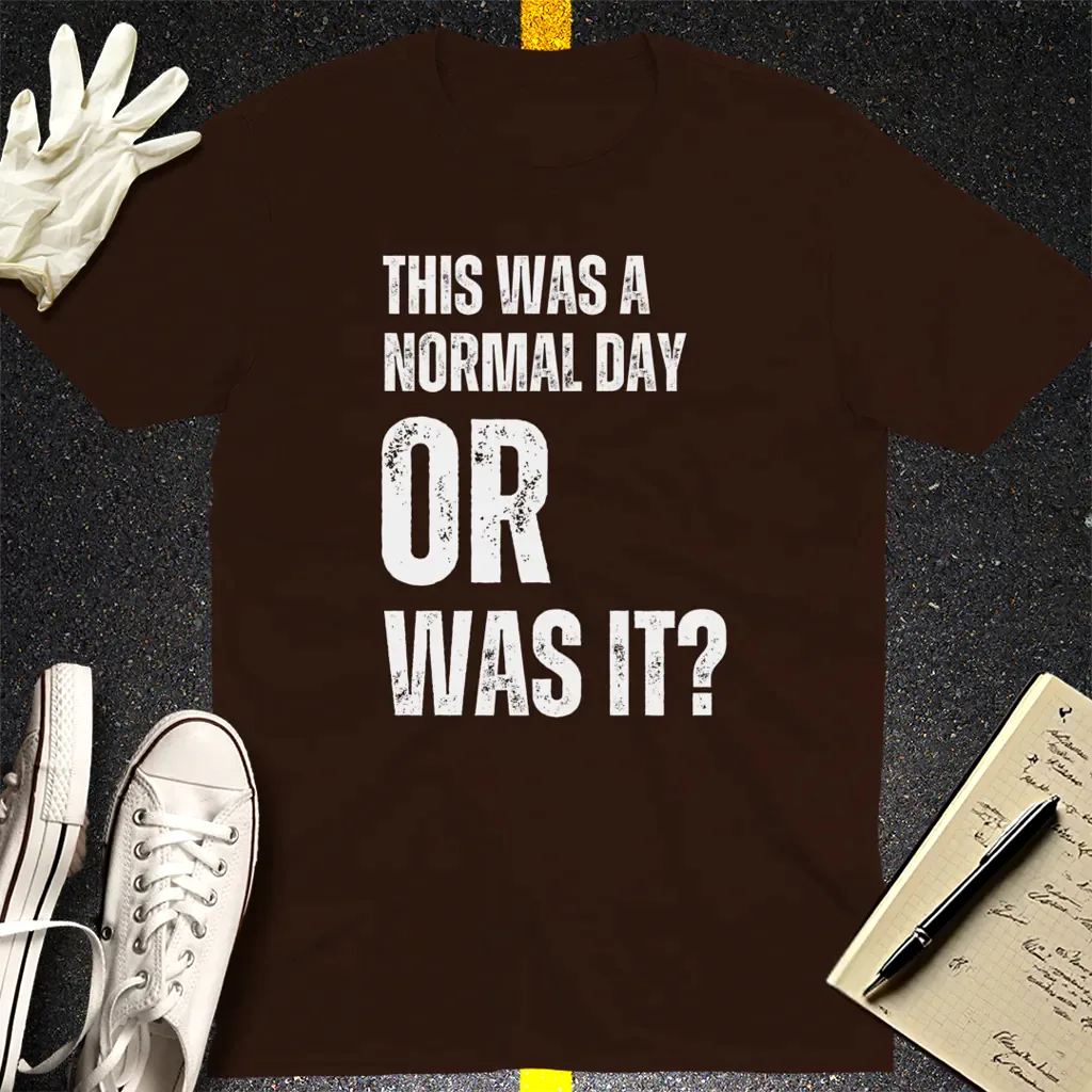 Normal Day Mystery T-Shirt - Dark Chocolate