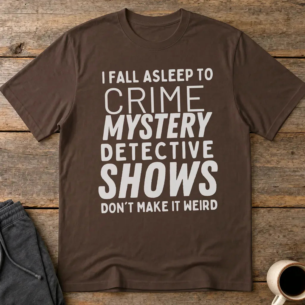 Crime Show Sleep T-Shirt - Dark Chocolate