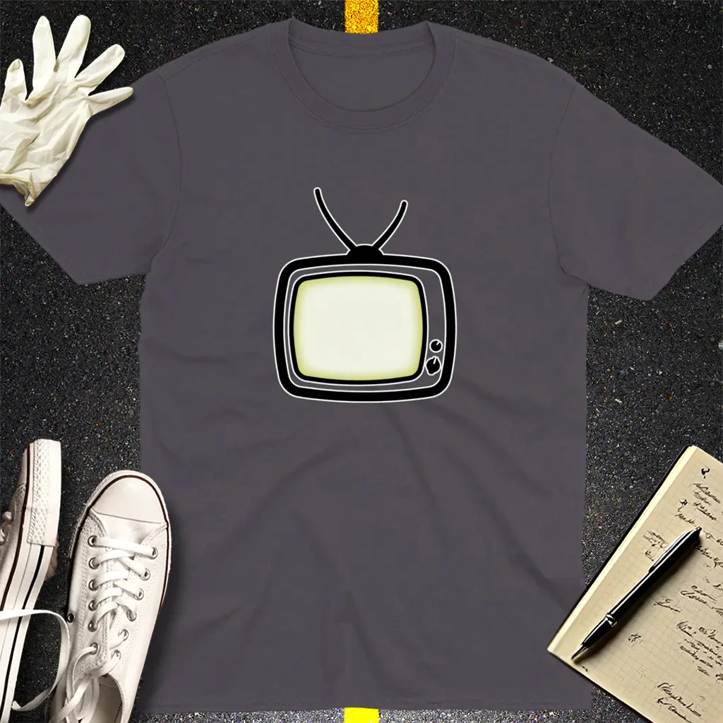 Retro Static Glow T-Shirt - Charcoal