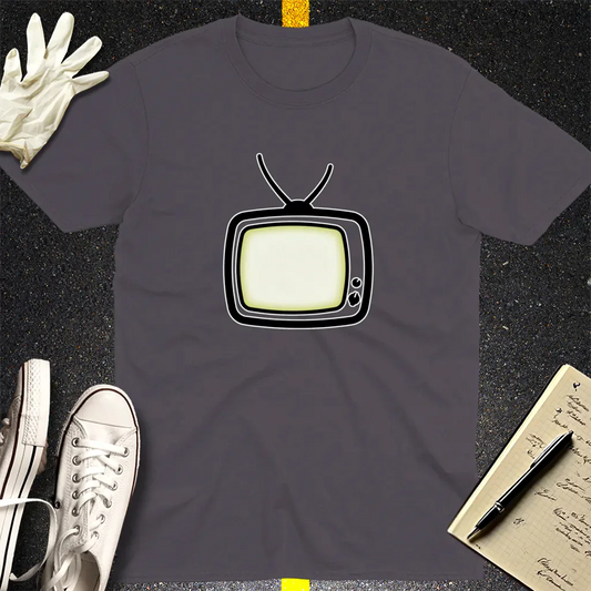 Retro Static Glow T-Shirt - Charcoal