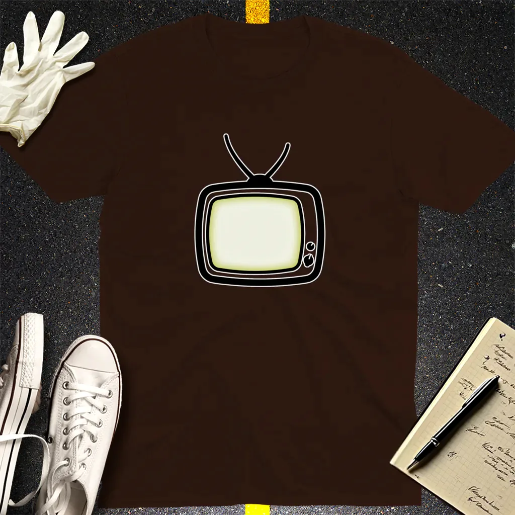 Retro Static Glow T-Shirt - Dark Chocolate