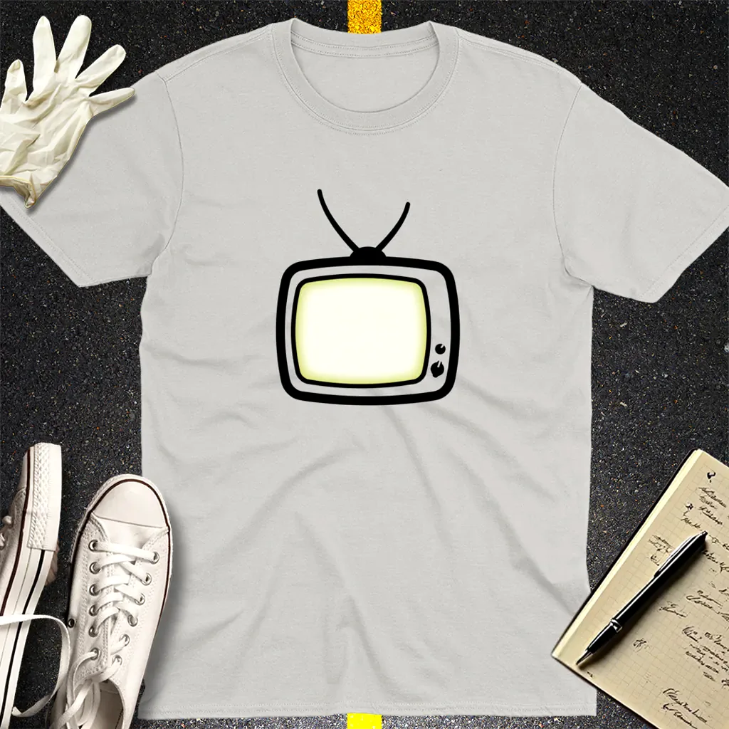 Retro Static Glow T-Shirt - Ice Grey
