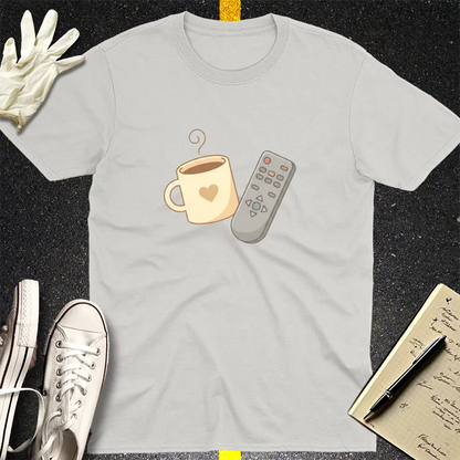 Coffee & Chill T-Shirt - Ice Grey