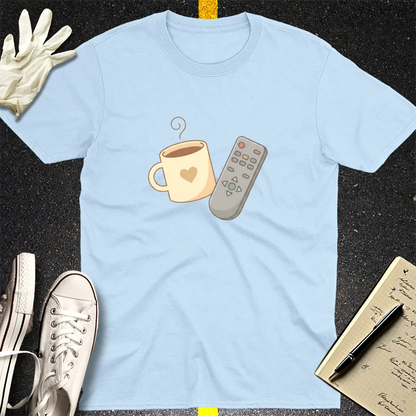 Coffee & Chill T-Shirt - Light Blue