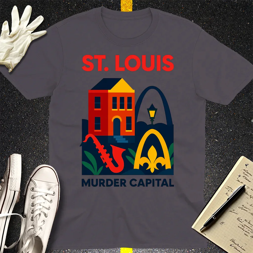 St. Louis Murder Capital T-Shirt - Charcoal