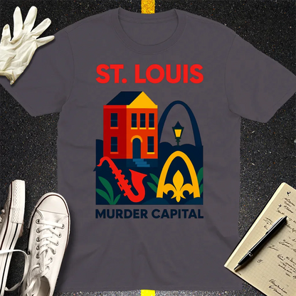 St. Louis Murder Capital T-Shirt - Charcoal