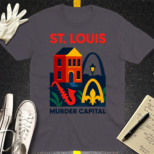 St. Louis Murder Capital T-Shirt - Charcoal