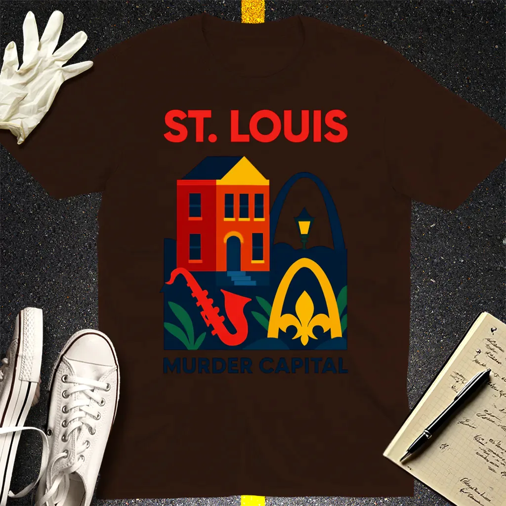 St. Louis Murder Capital T-Shirt - Dark Chocolate