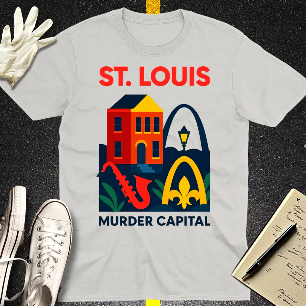 St. Louis Murder Capital T-Shirt - Ice Grey