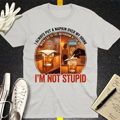 I'm Not Stupid T-Shirt - Ice Grey